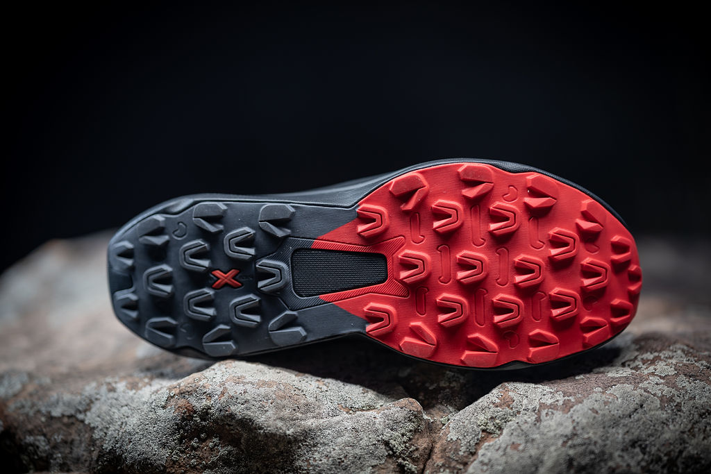 La Sportiva Prodigio 2 outsole — FriXion dual-compound lug detail, studio