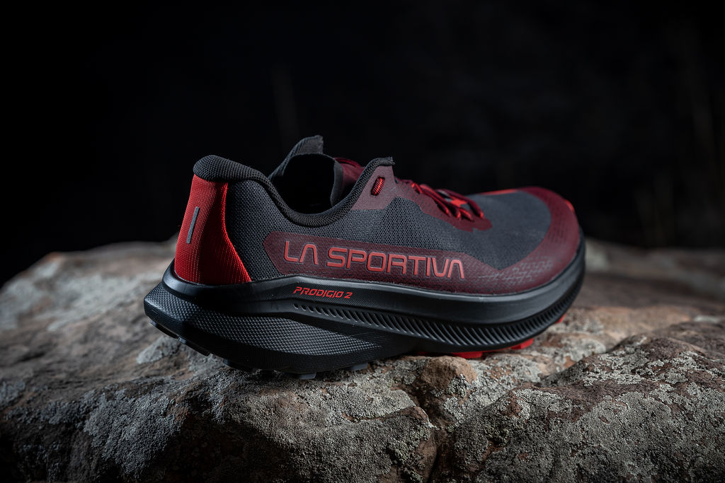 La Sportiva Prodigio 2 rear heel quarter — heel collar and midsole detail