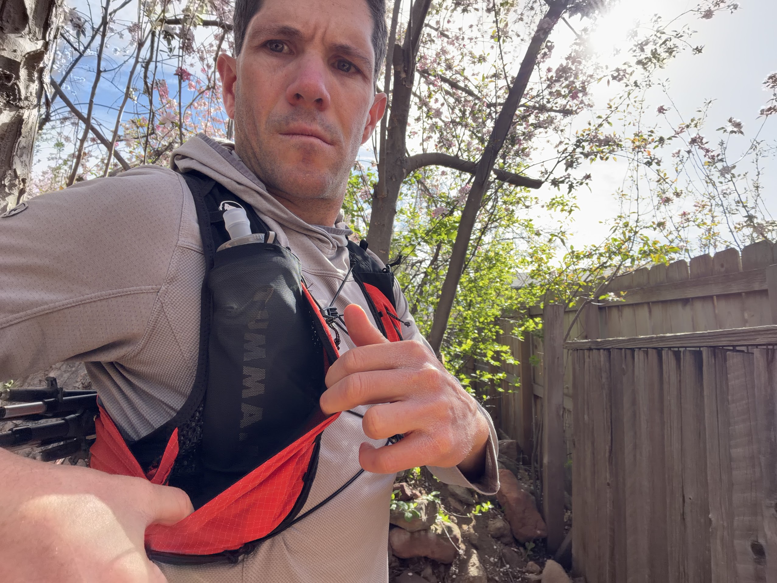 Mammut vest 3D mesh back panel ventilation